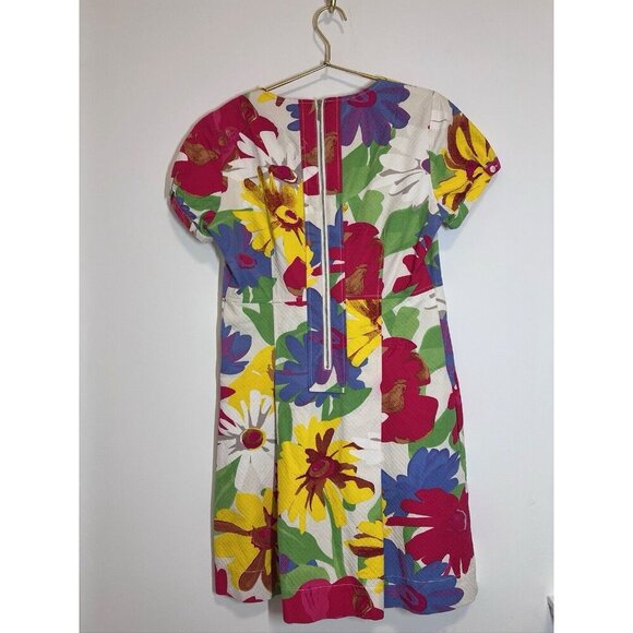 See by Chloe Womens Short Sleeve Scoop Neck Floral Dress Multicolor Size 44/8 - Picture 9 of 15